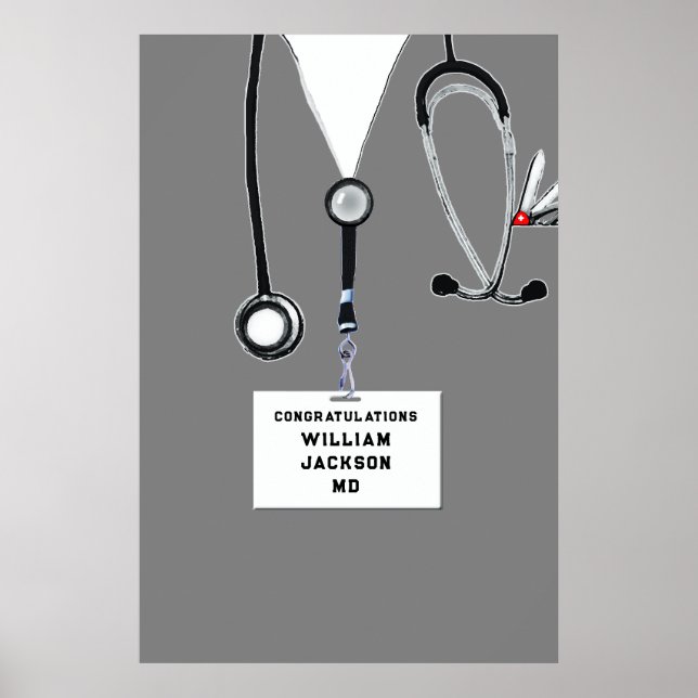 Doctor Medical School Graduation Party Poster (Front)