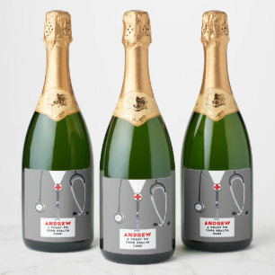 Doctor Medical School Graduation Party Wine Label