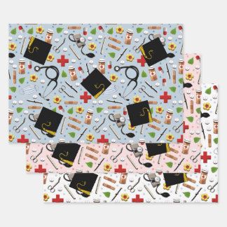 Doctor Medical School Graduation Wrapping Paper Sheets