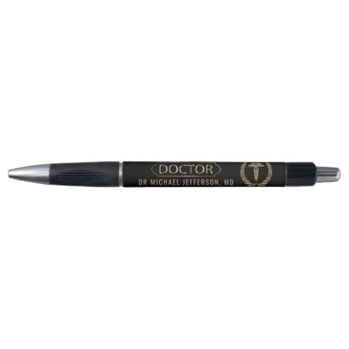 Doctor _ Medical Symbol _ Black and Gold Pen