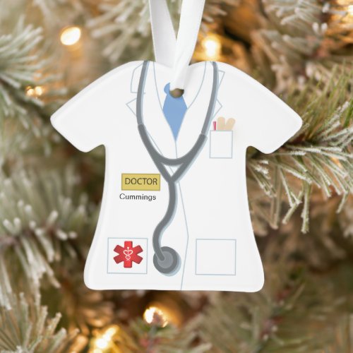 Doctor Medical Uniform Personalized Novelty Ornament