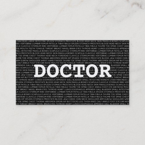Doctor Medical Words Business Card