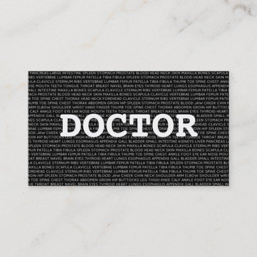 Customizable Doctor Medical Words Business Card