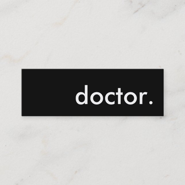 doctor. mini business card (Front)