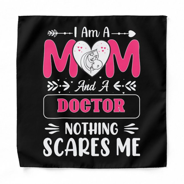 Doctor Mom, Funny Doctor Mom Bandana (Front)