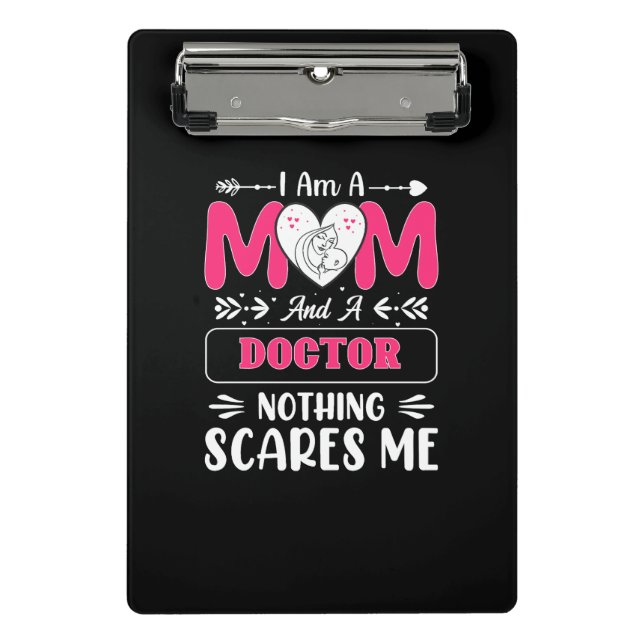 Doctor Mom, Funny Doctor Mom Mini Clipboard (Front)