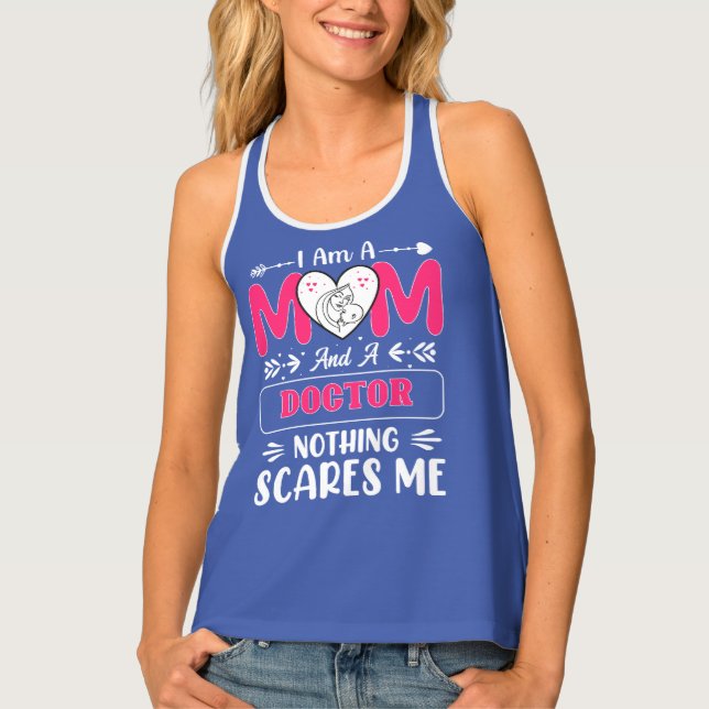 Doctor Mom, Funny Doctor Mom Tank Top (Front)