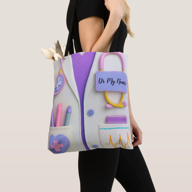 Doctor Mug Medical Themed Gift for Healthcare Prof Tote Bag (Close Up)