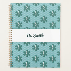 Doctor name custom physician symbol medical gift planner