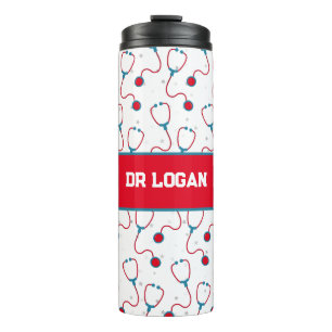 Doctor name custom stethoscope medical gift thermal tumbler