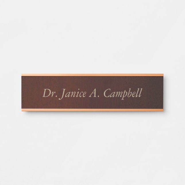 Doctor name door sign (Front)