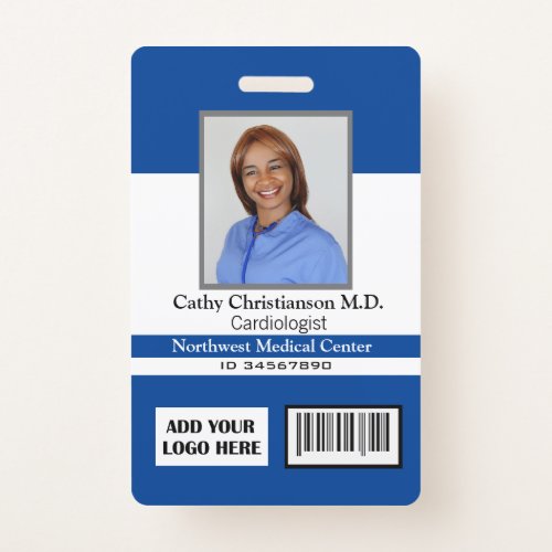 Doctor Name Photo Logo Badge Scanner Code