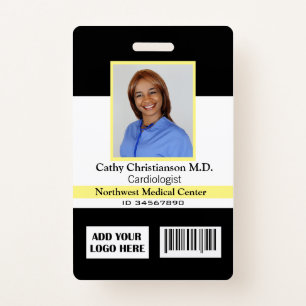 Doctor Name Photo Logo Badge Scanner Code