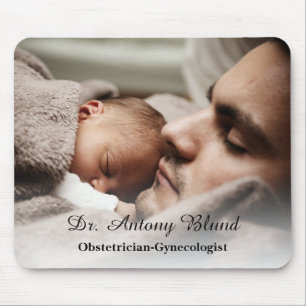 Doctor Newborn Family Photo Keepsake Mouse Pad