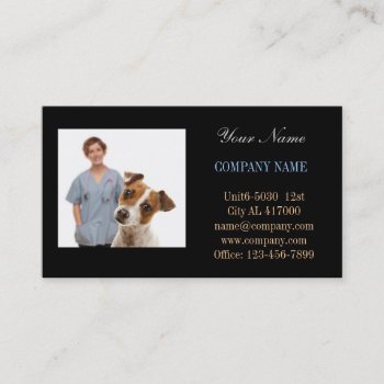 Doctor Nurse Animal Hospital Veterinarian Business Card by WhenWestMeetEast at Zazzle