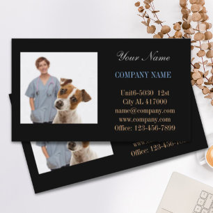 Doctor nurse animal hospital veterinarian business card