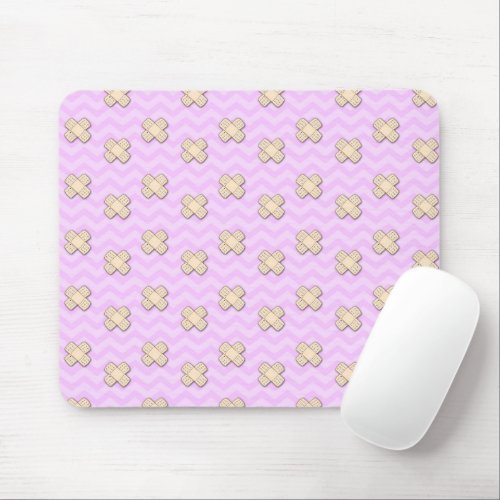 Doctor Nurse Bandage Pink Medical Hospital Health Mouse Pad