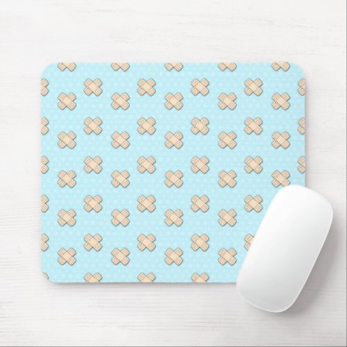 Doctor Nurse Blue Bandage Medical Hospital Health Mouse Pad