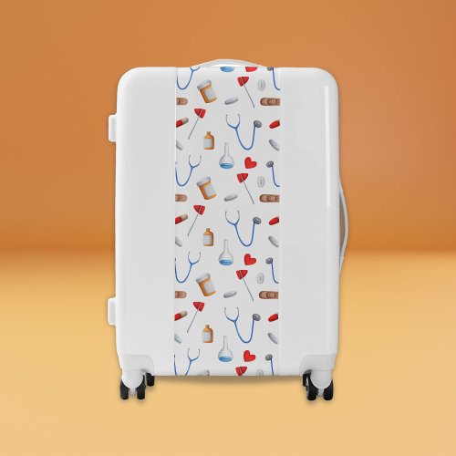 Doctor Nurse Medical Instrumental Pattern Luggage