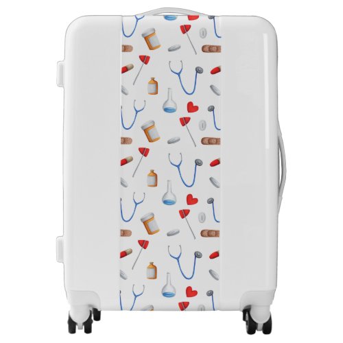 Doctor Nurse Medical Instrumental Pattern Luggage