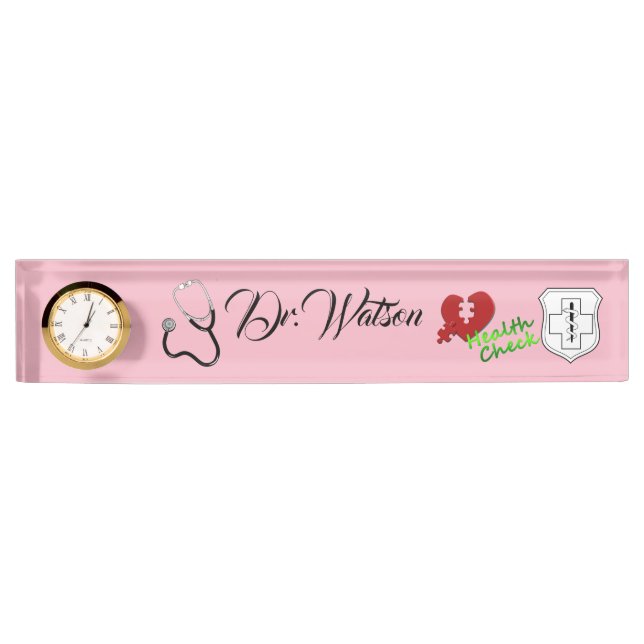 Doctor Nurse Medical Office Destiny Desk Name Plate (Front)