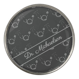 Doctor Nurse Medicine Surgeon Pattern Name Golf Ball Marker