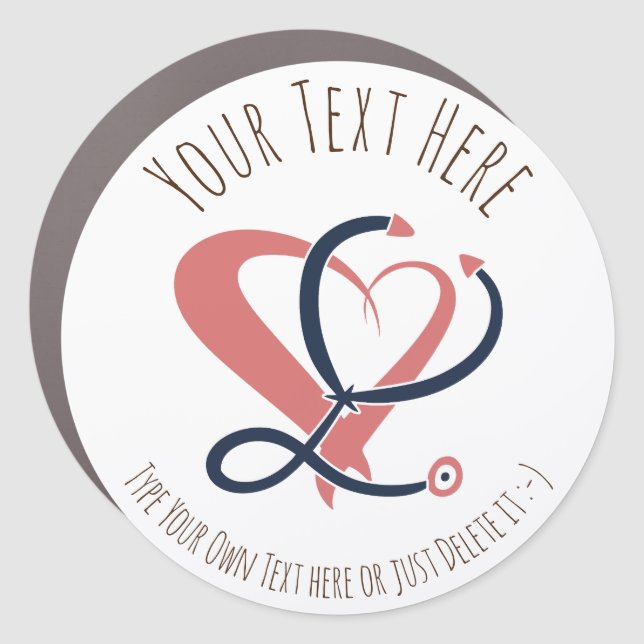 Doctor, nurse, paramedic, emergency gift template car magnet (Front)