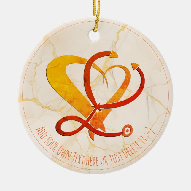 Doctor, nurse, paramedic, emergency gift template ceramic ornament (Front)
