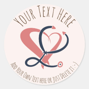 Doctor, nurse, paramedic, emergency gift template classic round sticker