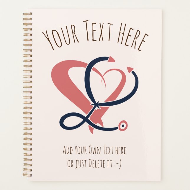 Doctor, nurse, paramedic, emergency gift template planner (Front)