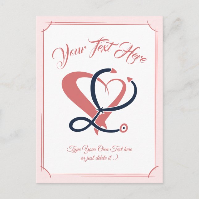 Doctor, nurse, paramedic, emergency gift template postcard (Front)