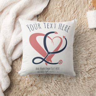 Doctor, Nurse, Paramedic, Emergency. Gift Template Throw Pillow