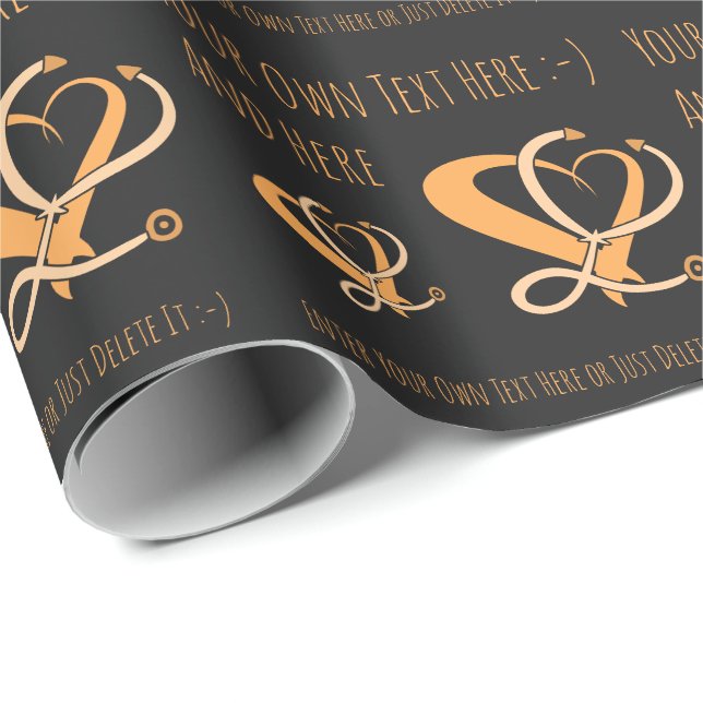 Doctor, nurse, paramedic, emergency gift template  wrapping paper (Roll Corner)