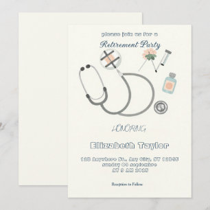 Doctor nurse  retirement invitation