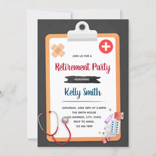 Doctor nurse retirement invitation