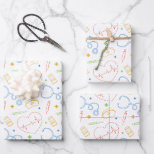Doctor Nurse Wrapping Paper Sheets