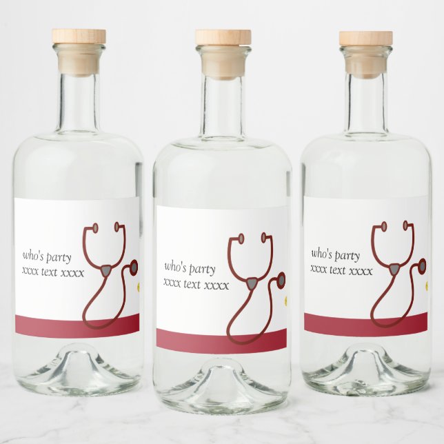 Doctor , Nursing, Medical, hospital Liquor Bottle Label (Bottles)