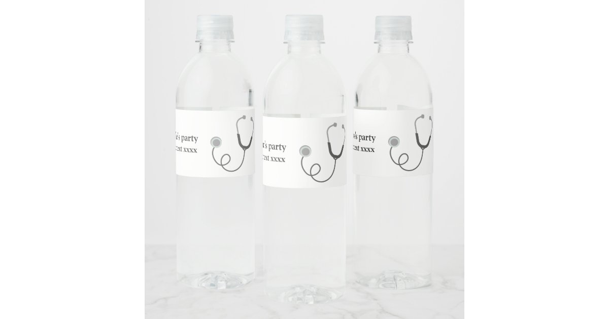 Doctor , Nursing, Medical, hospital Water Bottle Label Zazzle