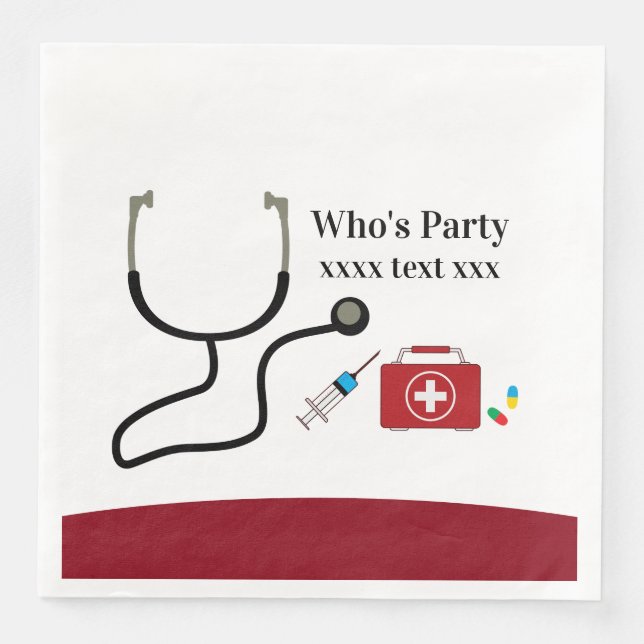 Doctor , Nursing, Medical Paper Dinner Napkins (Front)