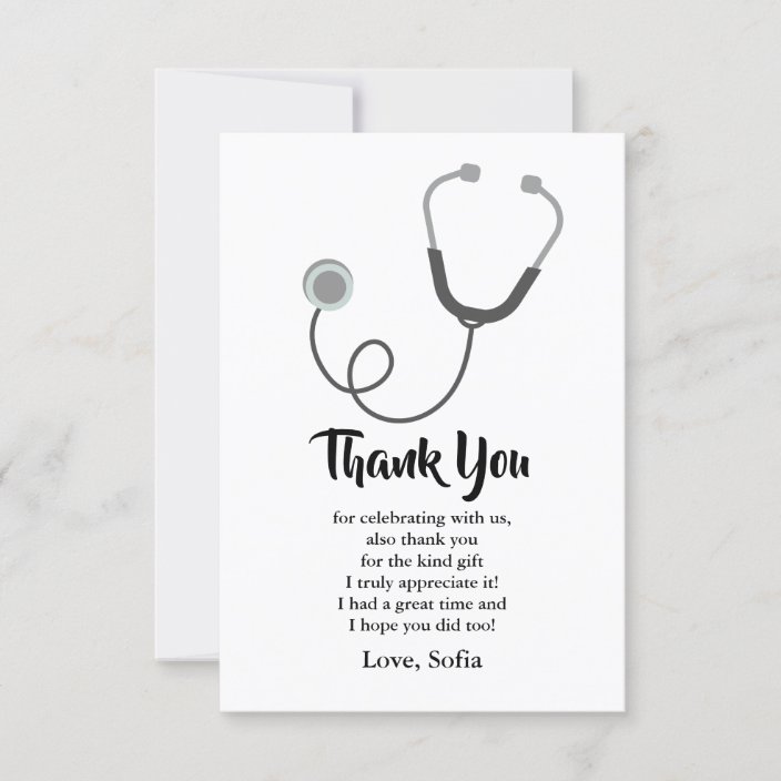 Doctor , Nursing, Medical thank you card | Zazzle.com