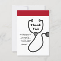 Doctor , Nursing, Medical thank you card