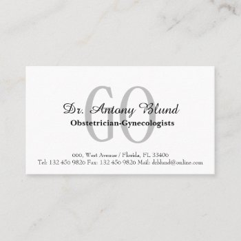 Doctor Obstetrician Gynecologist Obgyn Elegant Bus Business Card by Calart_Creations at Zazzle