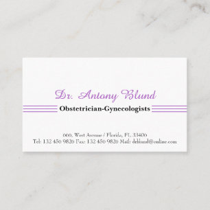 Doctor Obstetrician-Gynecologists Blue Business Ca Card