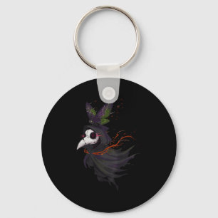 Doctor Occult Face Plague Gothic Cottagecore Moth Keychain