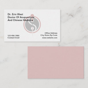 Doctor Of Acupuncture Business Cards Ying Yang