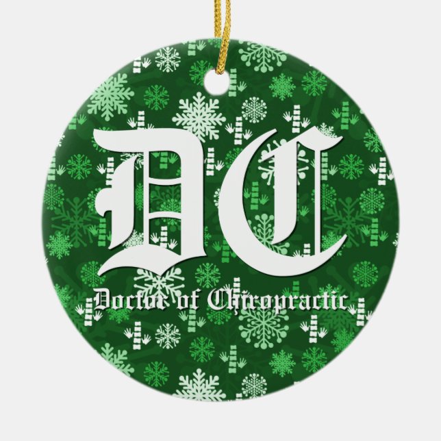 Doctor of Chiropractic Christmas Ornament (Front)