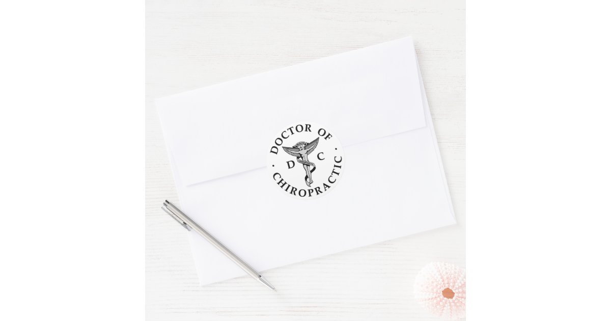 Doctor of Chiropractic Logo Stickers | Zazzle