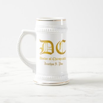 Doctor Of Chiropractic Personalized Stein by chiropracticbydesign at Zazzle