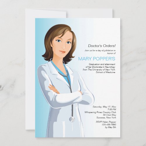 Doctor of Medicine F Graduation Invitation