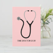 Doctor of Medicine MD Pink Graduation Party Invite (Standing Front)